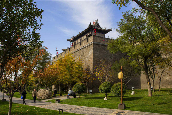 西安城墙秋景